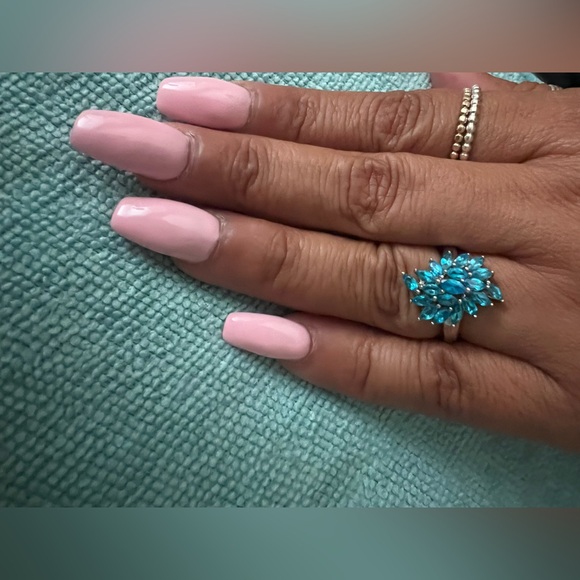 NWOT SAM Blue Topaz Gemstones
Sterling Silver .925 Cluster Ring - Picture 1 of 11